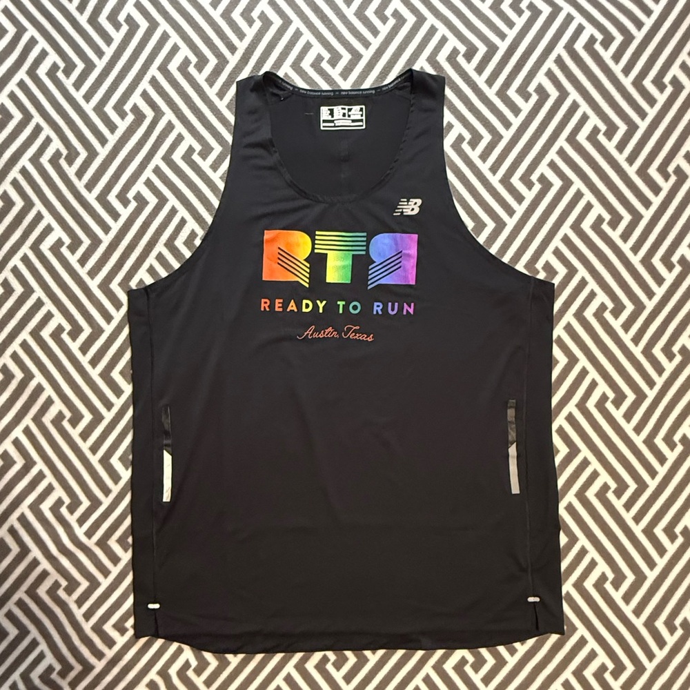New Balance Black Tank with Colorful RTR Design